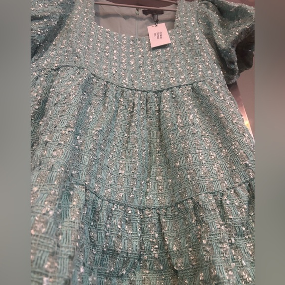 Dance & Marvel Tweed Pocketed Tiered Babydoll Dress NWT - Picture 4 of 4